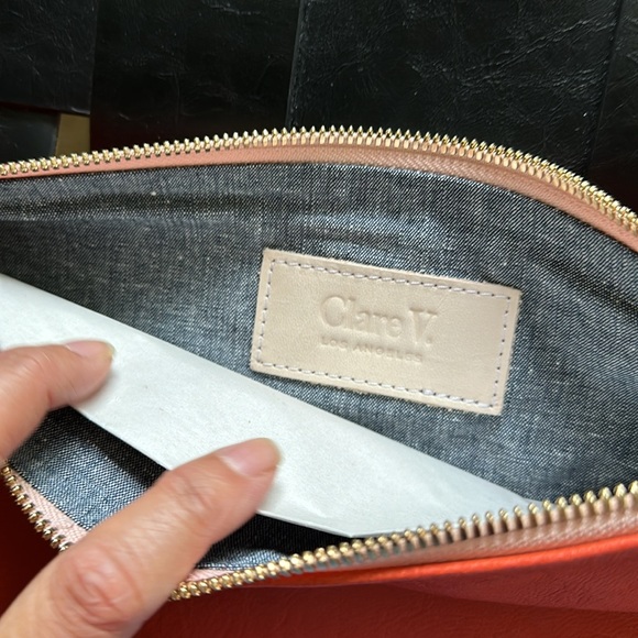 Clare V Leather Flat Clutch with Tab - Picture 4 of 4